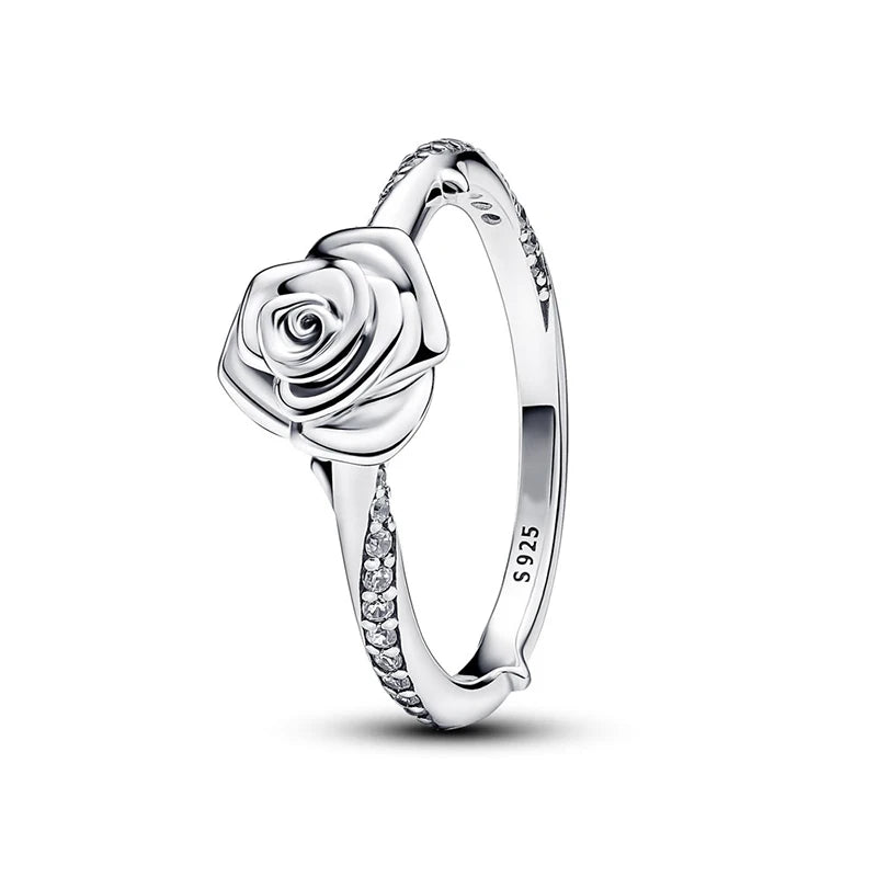 Beautiful Rose in Bloom Ring – Elegant 925 Silver Design